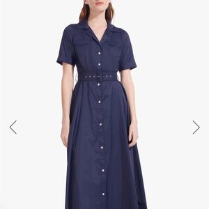 Staud blue button down dress size 8